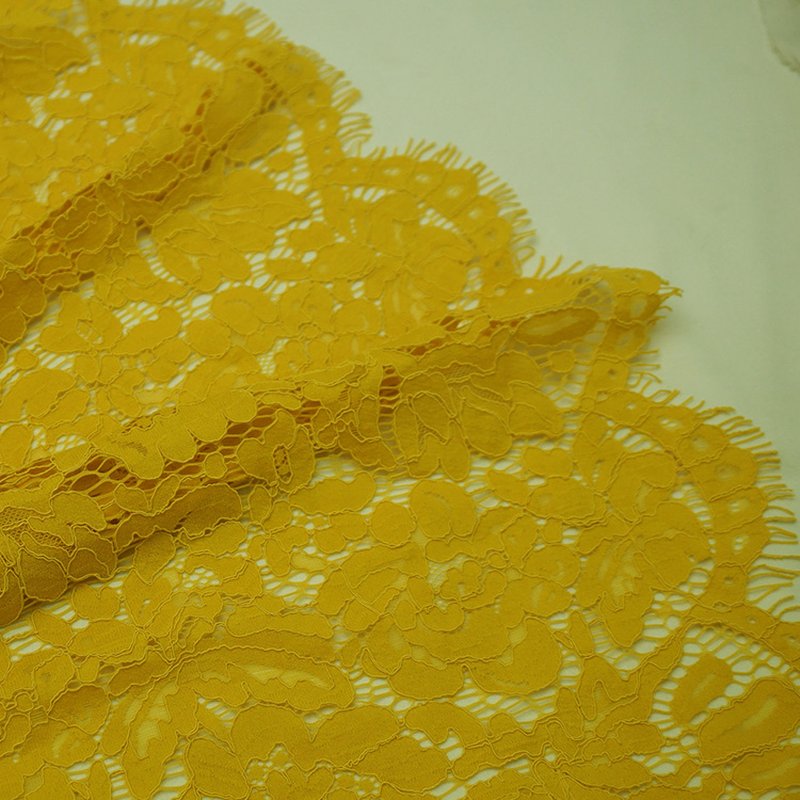 Placement Floral Eyelash Placement Lace Fabric for Women's Wear Wholes 9